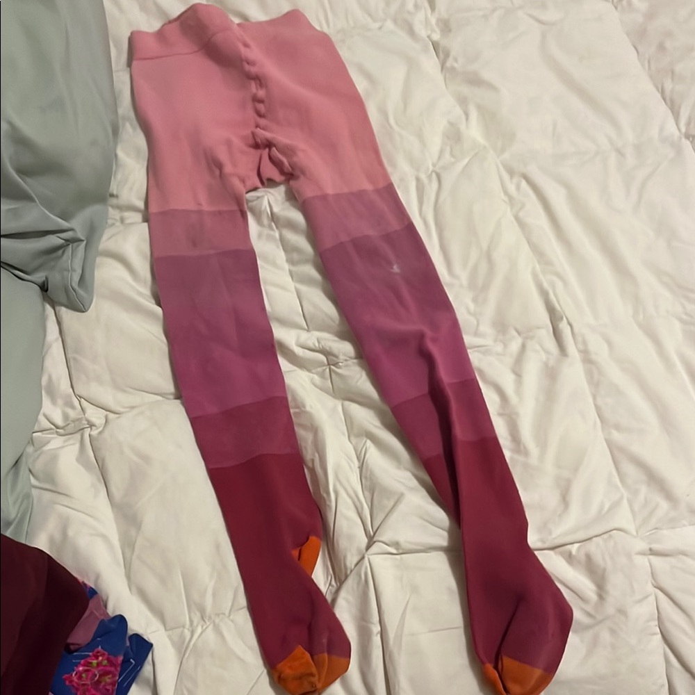 Oilily Pink and Orange Gradient Tights